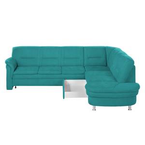 Ecksofa Kabalo Webstoff Petrol - Relaxfunktion