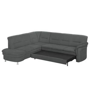 Ecksofa Kabalo Webstoff Dunkelgrau - Relaxfunktion