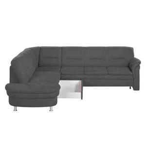 Ecksofa Kabalo Webstoff Dunkelgrau - Relaxfunktion