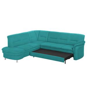 Ecksofa Kabalo Webstoff Petrol - Relaxfunktion