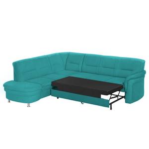 Ecksofa Kabalo Webstoff Petrol - Relaxfunktion