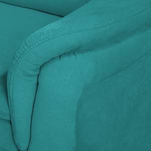Canapé d'angle Kabalo Tissu - Bleu pétrole - Fonction relaxation