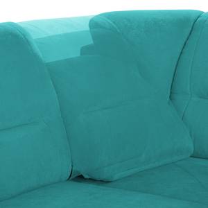 Canapé d'angle Kabalo Tissu - Bleu pétrole - Fonction relaxation