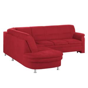 Ecksofa Kabalo Webstoff Rot - Relaxfunktion