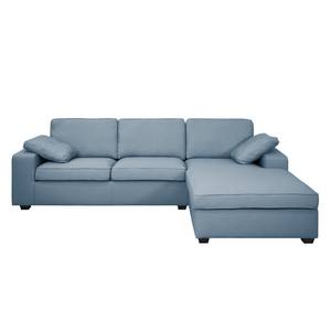 Ecksofa Kastel Webstoff Longchair davorstehend rechts - Jeansblau