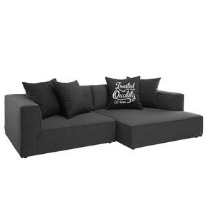 Ecksofa Big Cube Strukturstoff Anthrazit