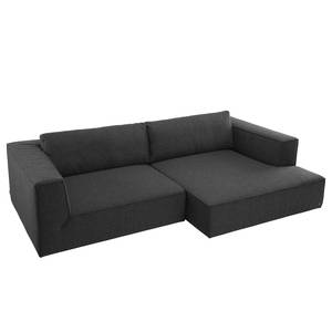 Ecksofa Big Cube Strukturstoff Anthrazit