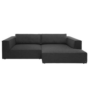 Ecksofa Big Cube Strukturstoff Anthrazit