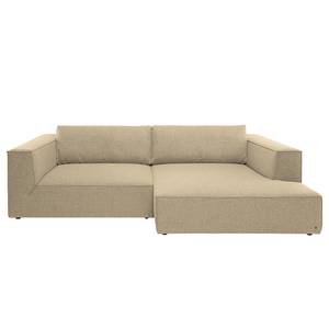 Ecksofa Big Cube Strukturstoff Sand