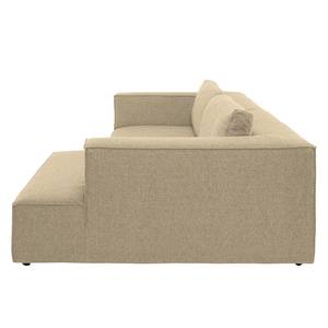 Ecksofa Big Cube Strukturstoff Sand