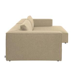 Ecksofa Big Cube Strukturstoff Sand