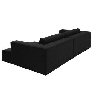 Canapé d'angle Kelong Tissu structuré Noir