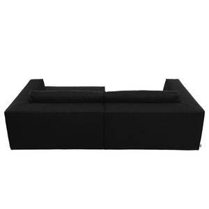 Canapé d'angle Kelong Tissu structuré Noir