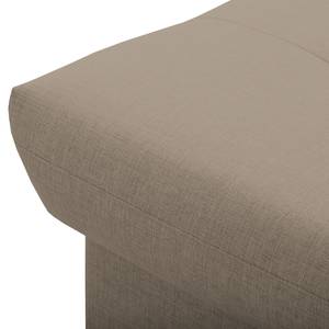 Ecksofa Keystone Strukturstoff - Cappuccino - Ottomane davorstehend rechts