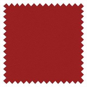 Canapé d'angle Kingman Cuir véritable - Rouge - Méridienne courte à droite (vue de face)