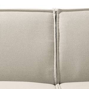Ecksofa KINX mit Longchair Webstoff - Webstoff Osta: Altweiß - Breite: 260 cm - Longchair davorstehend rechts - Sitztiefenverstellung
