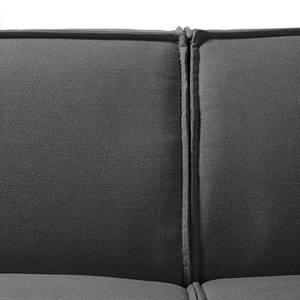 Canapé d’angle KINX méridienne Tissu - Tissu Osta: Anthracite - Largeur : 260 cm - Méridienne courte à gauche (vue de face) - Avec réglage de la profondeur d'assise