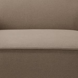Canapé d’angle KINX méridienne Tissu - Tissu Osta: Cappuccino - Largeur : 260 cm - Méridienne courte à gauche (vue de face) - Avec réglage de la profondeur d'assise
