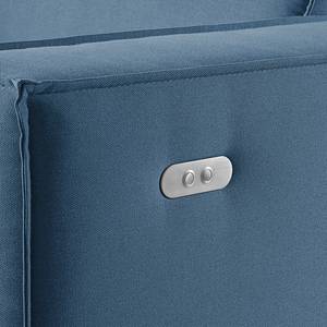 Canapé d’angle KINX méridienne Tissu - Tissu Osta: Bleu foncé - Largeur : 260 cm - Méridienne courte à gauche (vue de face) - Avec réglage de la profondeur d'assise