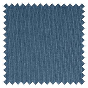 Hoekbank KINX met Longchair geweven stof - Stof Osta: Donkerblauw - Breedte: 260 cm - Longchair vooraanzicht links - Met zitdiepte verstelling