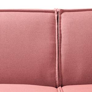 Canapé d’angle KINX méridienne Tissu - Tissu Osta: Corail - Largeur : 260 cm - Méridienne courte à droite (vue de face) - Avec réglage de la profondeur d'assise