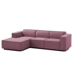 Ecksofa KINX mit Longchair Webstoff - Webstoff Osta: Flieder - Breite: 260 cm - Longchair davorstehend links - Keine Funktion