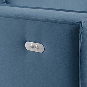Canapé d’angle KINX méridienne Tissu - Tissu Osta: Bleu foncé - Largeur : 260 cm - Méridienne courte à droite (vue de face) - Avec réglage de la profondeur d'assise