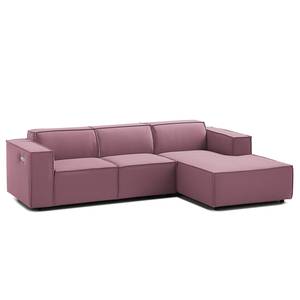 Ecksofa KINX mit Longchair Webstoff Osta: Flieder - Breite: 260 cm - Longchair davorstehend rechts - Sitztiefenverstellung