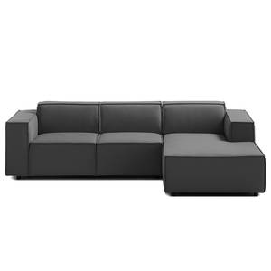 Ecksofa KINX mit Longchair Webstoff - Webstoff Osta: Anthrazit - Breite: 260 cm - Longchair davorstehend rechts - Keine Funktion