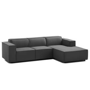 Ecksofa KINX mit Longchair Webstoff - Webstoff Osta: Anthrazit - Breite: 260 cm - Longchair davorstehend rechts - Keine Funktion