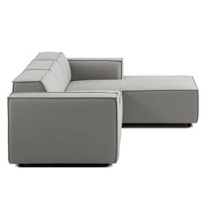 Ecksofa KINX mit Longchair Webstoff - Webstoff Osta: Graubraun - Breite: 260 cm - Longchair davorstehend rechts - Keine Funktion