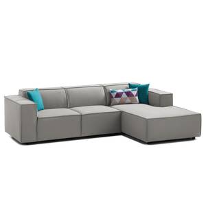 Ecksofa KINX mit Longchair Webstoff - Webstoff Osta: Graubraun - Breite: 260 cm - Longchair davorstehend rechts - Keine Funktion