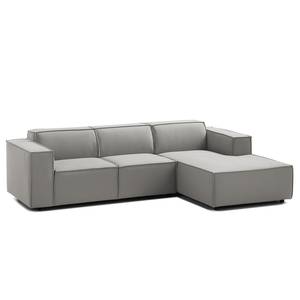 Ecksofa KINX mit Longchair Webstoff - Webstoff Osta: Graubraun - Breite: 260 cm - Longchair davorstehend rechts - Keine Funktion