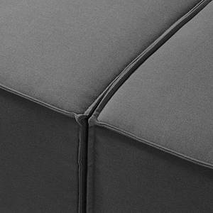 Canapé d’angle KINX méridienne Tissu - Tissu Osta: Anthracite - Largeur : 294 cm - Méridienne courte à gauche (vue de face) - Avec réglage de la profondeur d'assise