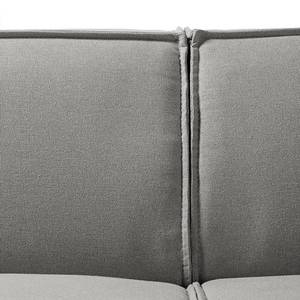 Canapé d’angle KINX méridienne Tissu - Tissu Osta: Marron gris - Largeur : 294 cm - Méridienne courte à droite (vue de face) - Avec réglage de la profondeur d'assise