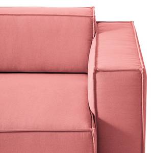 Canapé d’angle KINX méridienne Tissu - Tissu Osta: Corail - Largeur : 294 cm - Méridienne courte à gauche (vue de face) - Avec réglage de la profondeur d'assise