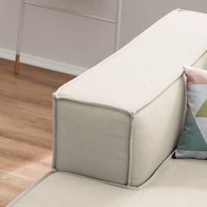 Ecksofa KINX mit Longchair Webstoff - Webstoff Osta: Altweiß - Breite: 294 cm - Longchair davorstehend links - Keine Funktion