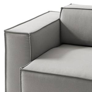 Ecksofa KINX mit Longchair Webstoff Osta: Graubraun - Breite: 294 cm - Longchair davorstehend rechts - Sitztiefenverstellung