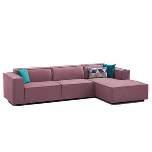 Ecksofa KINX mit Longchair Webstoff - Webstoff Osta: Flieder - Breite: 294 cm - Longchair davorstehend rechts - Keine Funktion