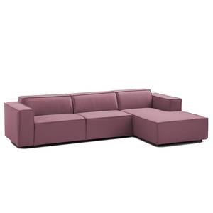 Ecksofa KINX mit Longchair Webstoff - Webstoff Osta: Flieder - Breite: 294 cm - Longchair davorstehend rechts - Keine Funktion