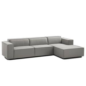 Ecksofa KINX mit Longchair Webstoff - Webstoff Osta: Graubraun - Breite: 294 cm - Longchair davorstehend rechts - Keine Funktion