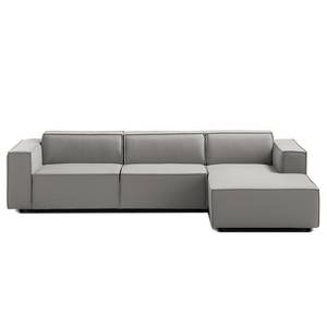 Ecksofa KINX mit Longchair Webstoff - Webstoff Osta: Graubraun - Breite: 294 cm - Longchair davorstehend rechts - Keine Funktion