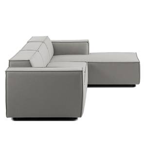 Ecksofa KINX mit Longchair Webstoff - Webstoff Osta: Graubraun - Breite: 294 cm - Longchair davorstehend rechts - Keine Funktion