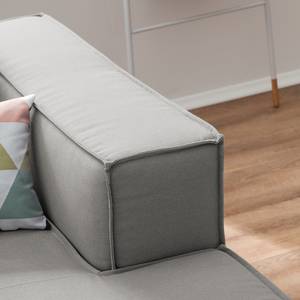 Ecksofa KINX mit Longchair Webstoff - Webstoff Osta: Graubraun - Breite: 294 cm - Longchair davorstehend rechts - Keine Funktion