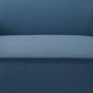 Canapé d’angle KINX ottomane Tissu - Tissu Osta: Bleu foncé - Méridienne longue à gauche (vue de face) - Avec réglage de la profondeur d'assise
