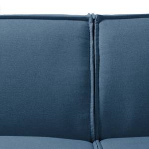 Canapé d’angle KINX ottomane Tissu - Tissu Osta: Bleu foncé - Méridienne longue à droite (vue de face) - Sans fonction