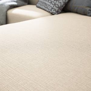 Ecksofa KiYDOO relax Webstoff Creme - Longchair davorstehend links