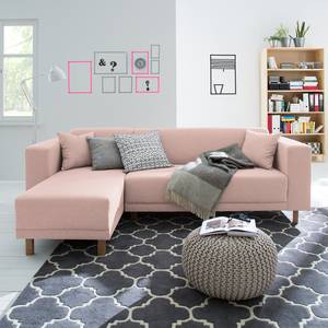 Hoekbank KiYDOO relax geweven stof - Mauve - Longchair vooraanzicht links