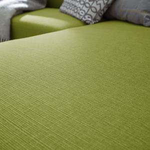 Canapé d'angle KiYDOO relax Tissu - Vert pâle - Méridienne courte à gauche (vue de face)