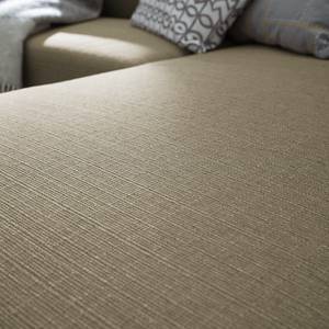 Ecksofa KiYDOO relax Webstoff Taupe - Longchair davorstehend rechts